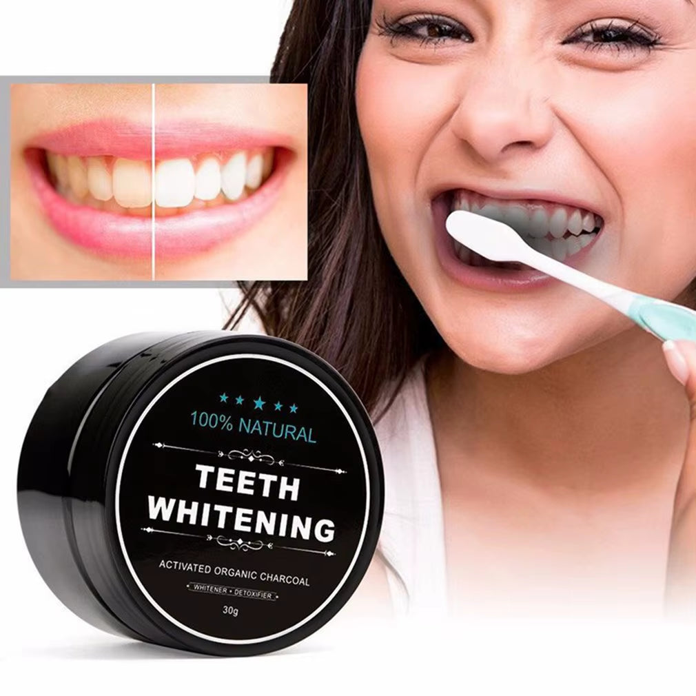 30G Natural Teeth Whitening Powder Activated Organic Charcoal Powder Polish Teeth Clean Strengthen Teeth Whitener Oral Hygiene
