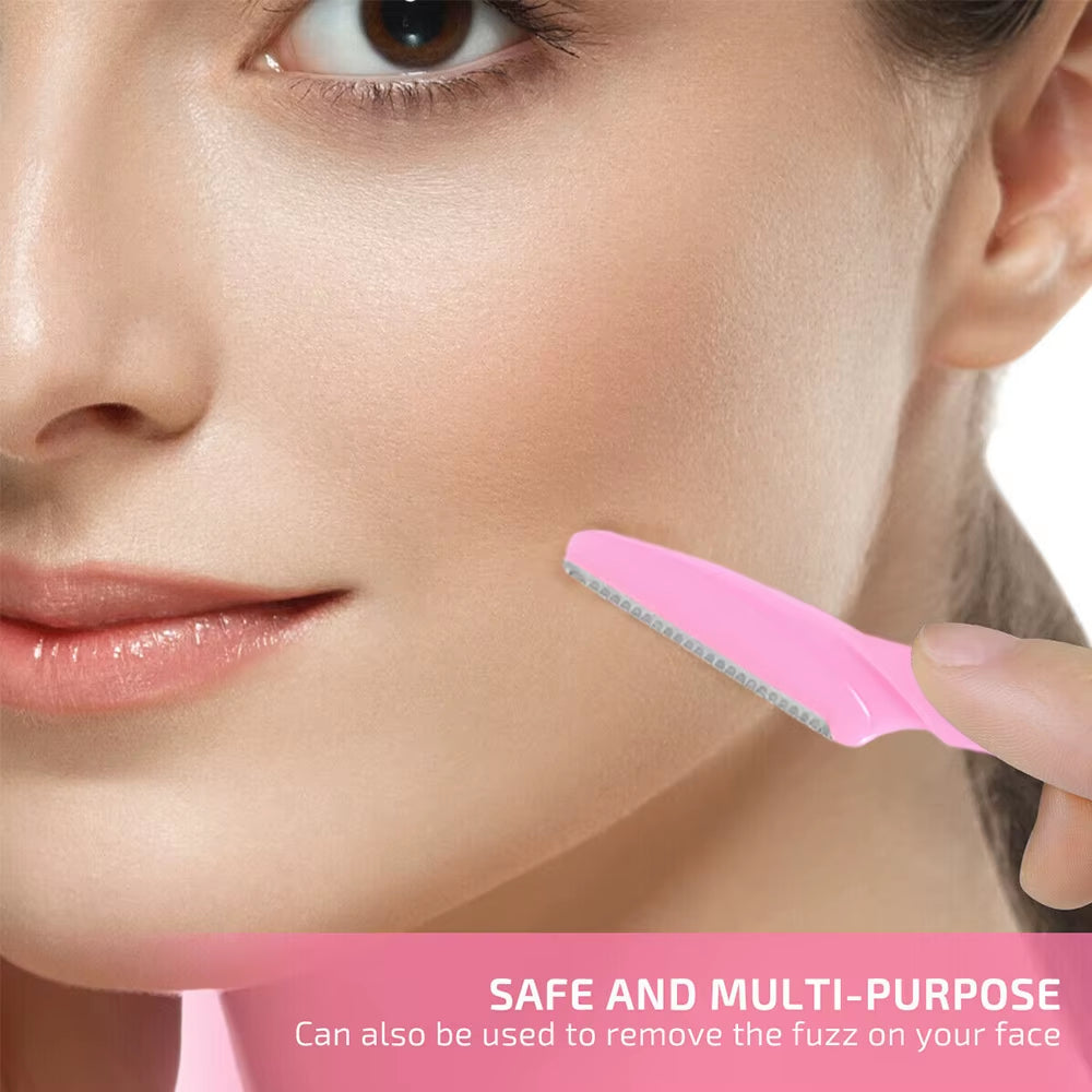 36Pcs Eyebrow Trimmer Facial Hair Remover Blade Shaver Portable Face Razor Shaving Grooming Kit Exfoliating Tool for Women Men